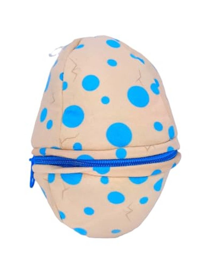 Dimpy Stuff Dinosaur Plush Toy with Egg Shell, Blue, 16 cm - Image 2